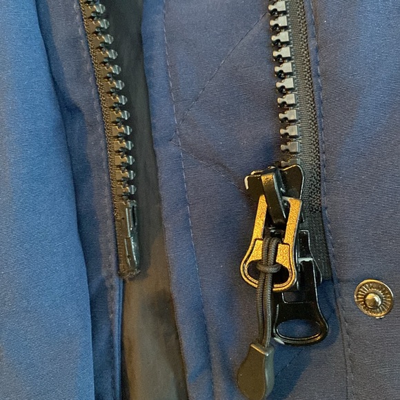 Arctic Expedition Mid Length 33” Down Parka Coat Navy XS no hood - Picture 8 of 16